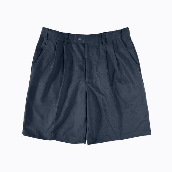 Izod Golf Men's Chino Shorts Sz 34 Navy Pleated Classic Preppy Athleisure Casual - Picture 1 of 8